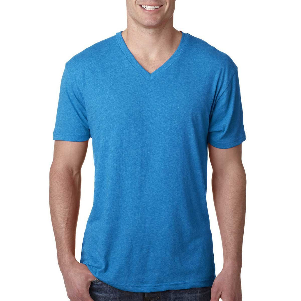Next Level Men's Vintage Turquoise Triblend V Neck Tee 