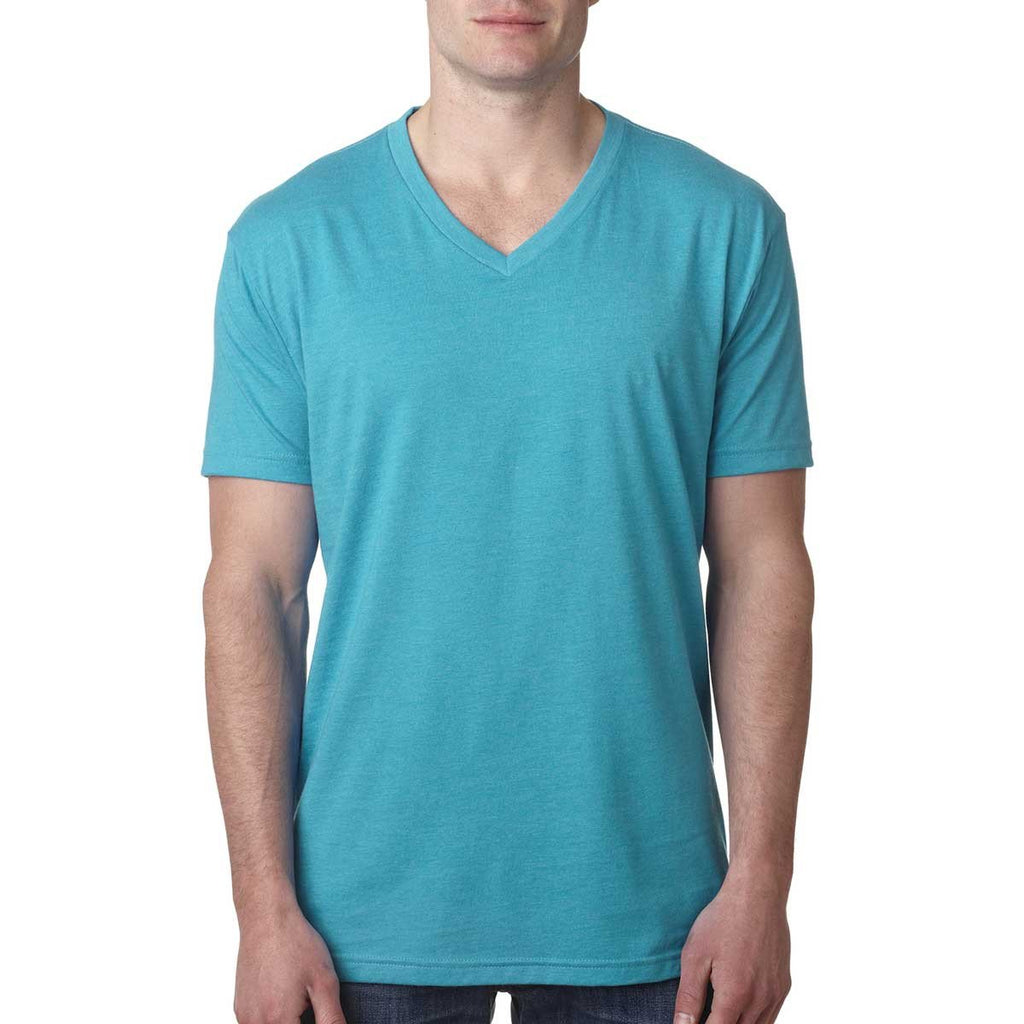 Next Level Men's Bondi Blue Premium CVC V-Neck Tee