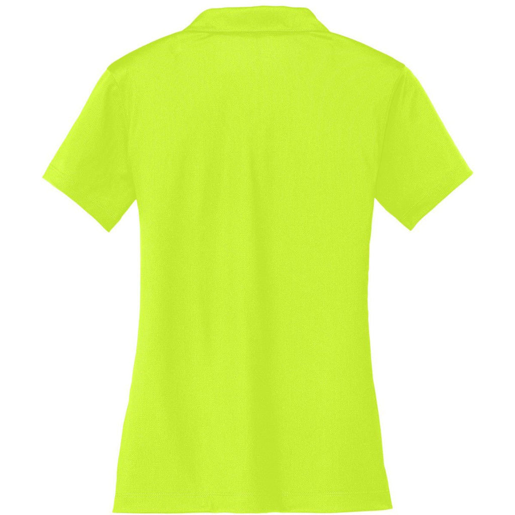 Nike Women's Bright Green Dri-FIT S/S Vertical Mesh Polo