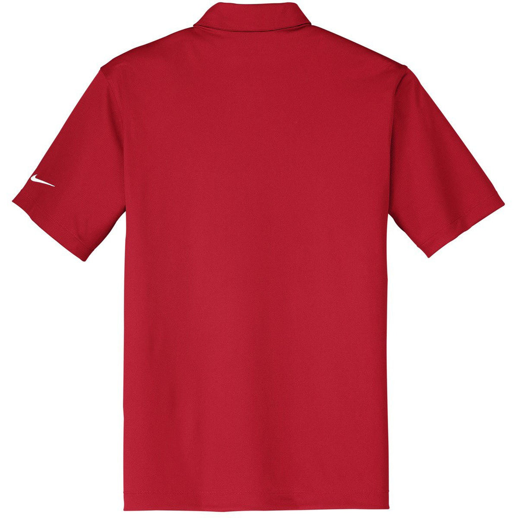 Nike Men's Red Dri-FIT S/S Vertical Mesh Polo