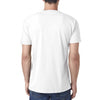 Next Level Men's White Premium Fitted Sueded V-Neck Tee