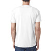 Next Level Men's White Premium Fitted Sueded V-Neck Tee