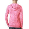 Next Level Women's Neon Pink Burnout Hoodie