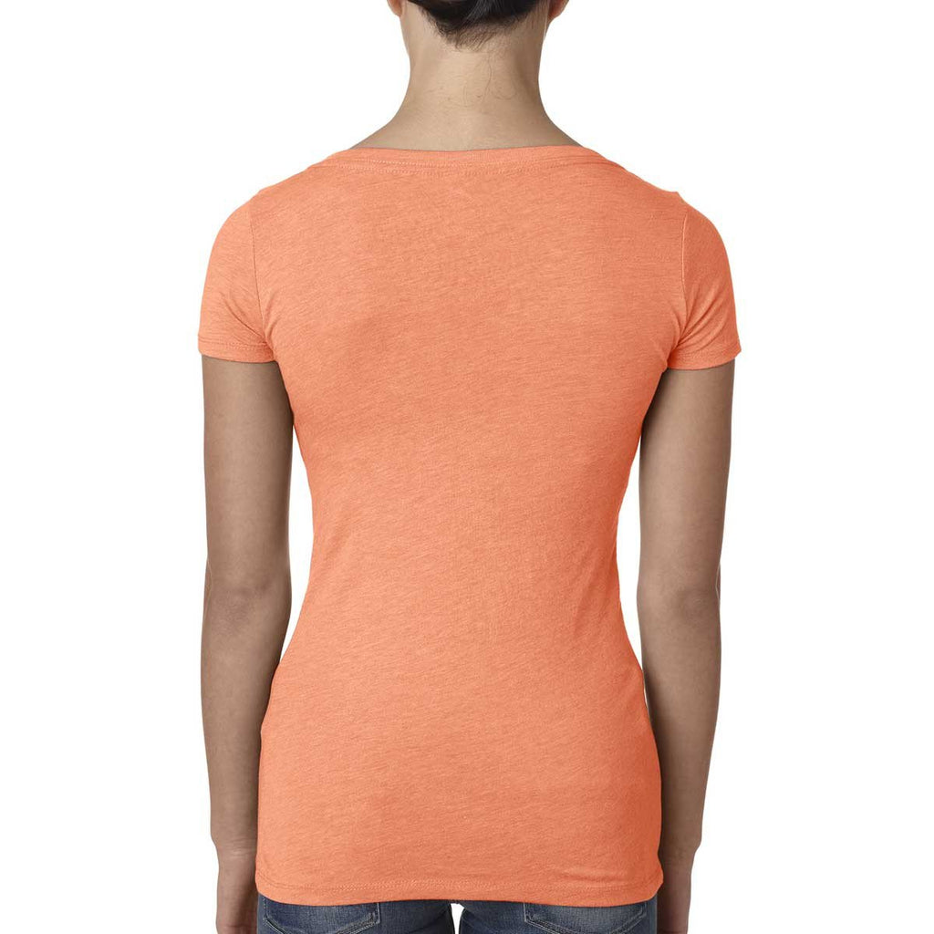 Next Level Women Vintage Light Orange Triblend Scoop Tee