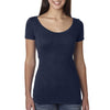 Next Level Women Vintage Navy Triblend Scoop Tee
