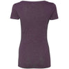 Next Level Women Vintage Purple Triblend Scoop Tee