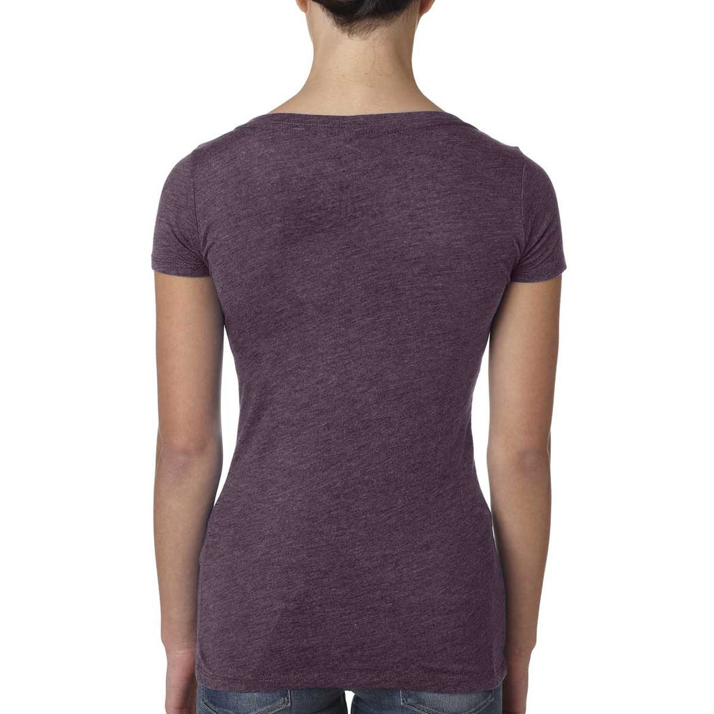 Next Level Women Vintage Purple Triblend Scoop Tee