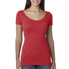 Next Level Women Vintage Red Triblend Scoop Tee