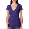 Next Level Women's Purple Rush Triblend Deep-V Tee