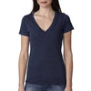 Next Level Women's Vintage Navy Triblend Deep-V Tee