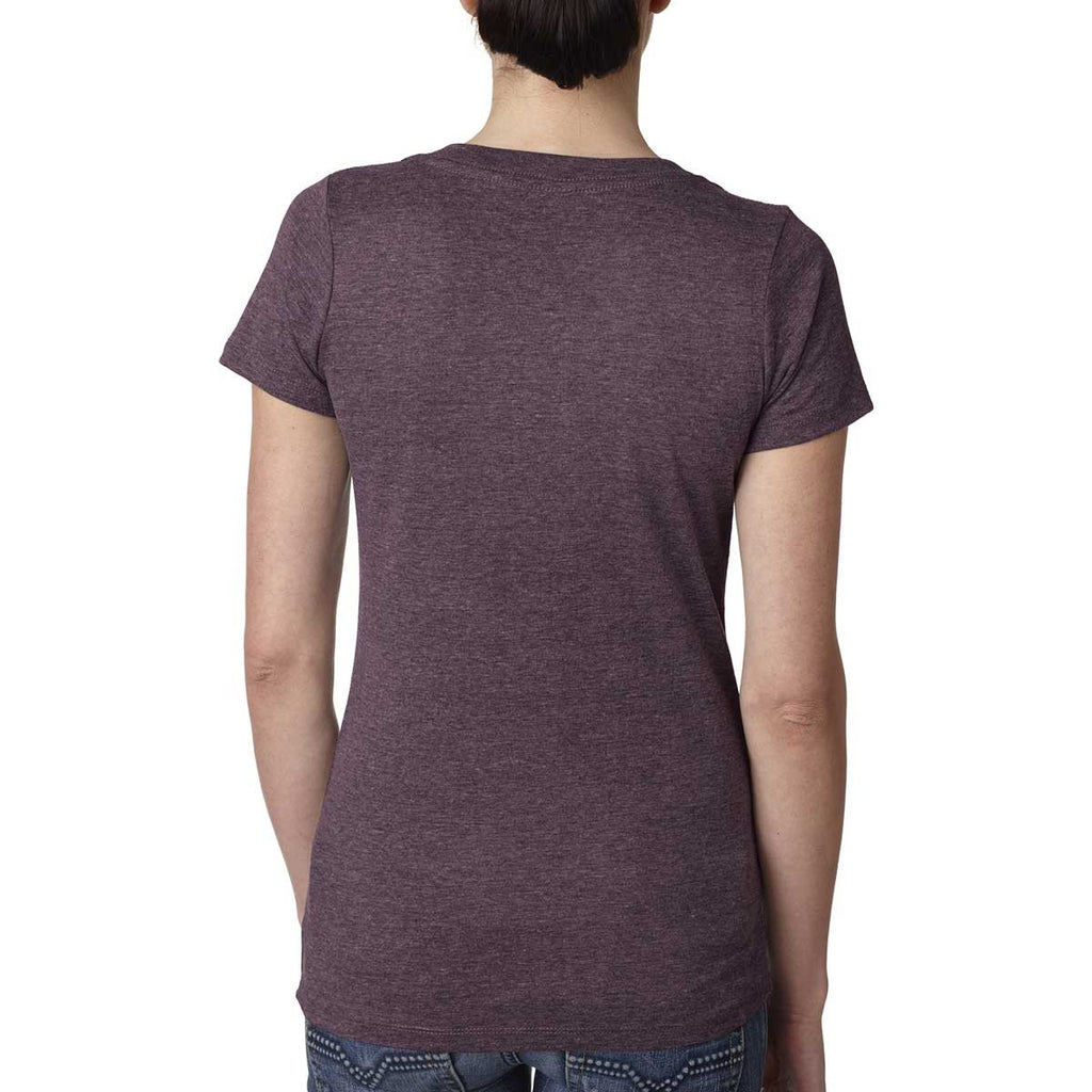 Next Level Women's Vintage Purple Triblend Deep-V Tee