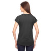 Anvil Women's Heather Dark Grey Triblend V-Neck T-Shirt