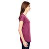 Anvil Women's Heather Raspberry Triblend V-Neck T-Shirt