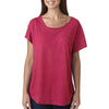 Next Level Women's Vintage Shocking Pink Triblend Dolman