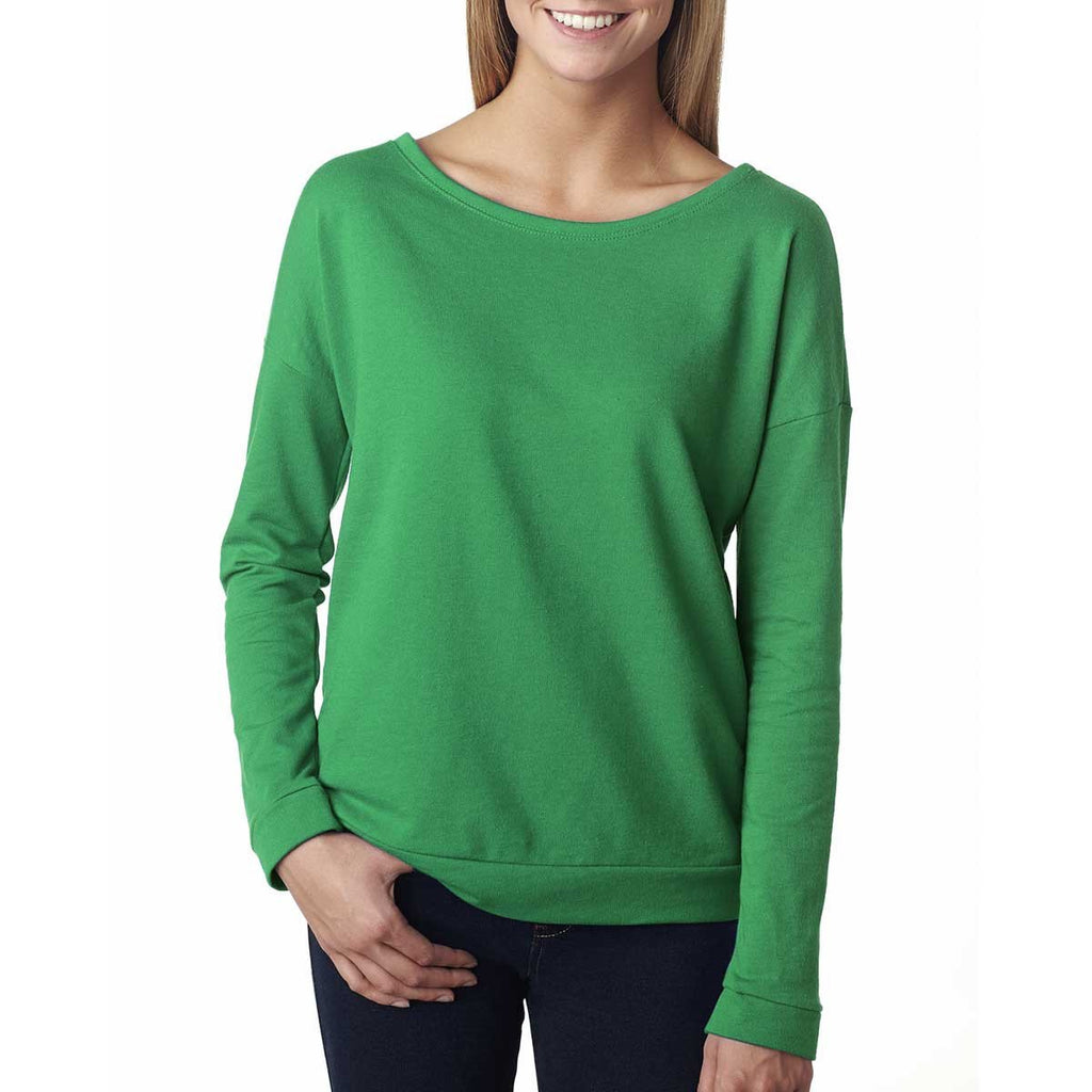 Next Level Women's Envy Terry Long-Sleeve Scoop Tee
