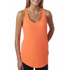 Next Level Women's Neon Heather Orange Terry Racerback Tank