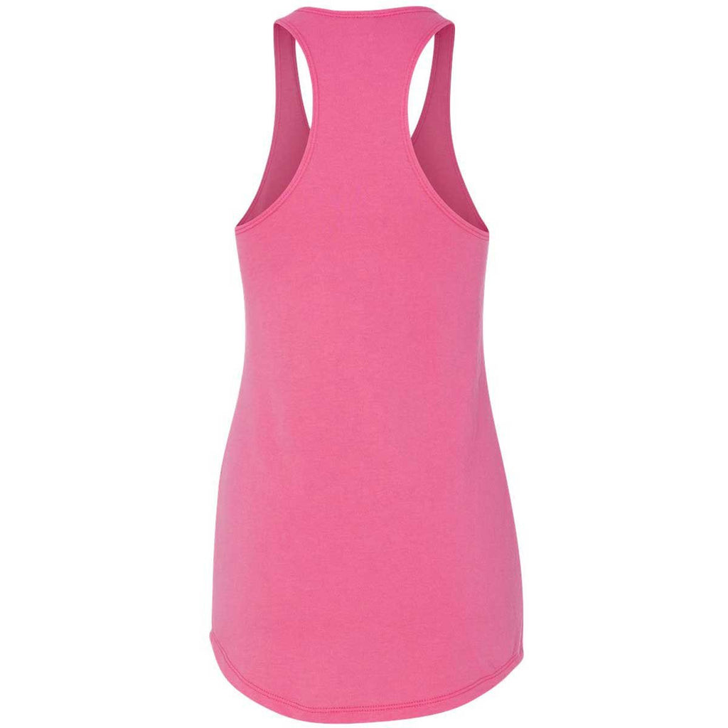 Next Level Women's Neon Heather Pink Terry Racerback Tank