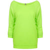 6951-next-level-women-neon-green-tee