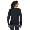 Anvil Women's Black Crewneck Fleece Sweatshirt