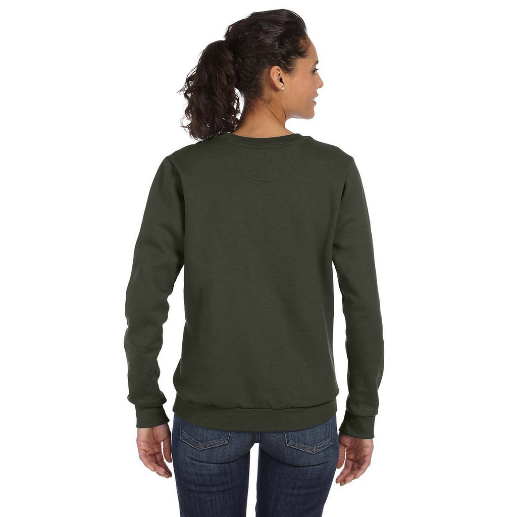 Anvil Women's City Green Crewneck Fleece Sweatshirt