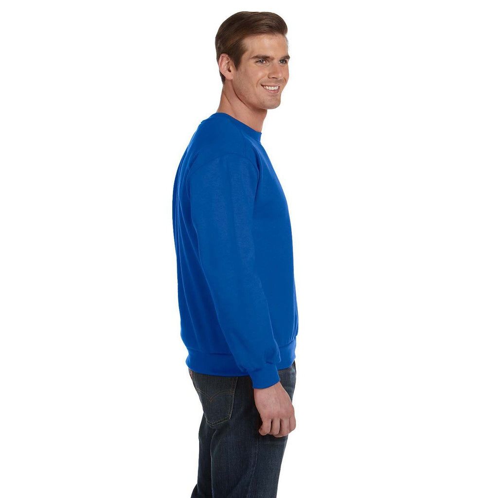 Anvil Men's Royal Blue Crewneck Fleece Sweatshirt