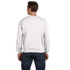 Anvil Men's White Crewneck Fleece Sweatshirt