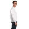 Anvil Men's White Crewneck Fleece Sweatshirt