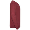 Russell Collection Men's Cranberry Cotton Acrylic V Neck Sweater