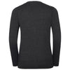 Russell Collection Women's Charcoal Marl Cotton Acrylic V Neck Cardigan