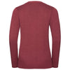 Russell Collection Women's Cranberry Cotton Acrylic V Neck Cardigan