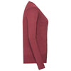 Russell Collection Women's Cranberry Cotton Acrylic V Neck Cardigan