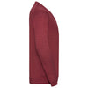 Russell Collection Men's Cranberry Cotton Acrylic V Neck Cardigan