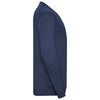 Russell Collection Men's Denim Marl Cotton Acrylic V Neck Cardigan