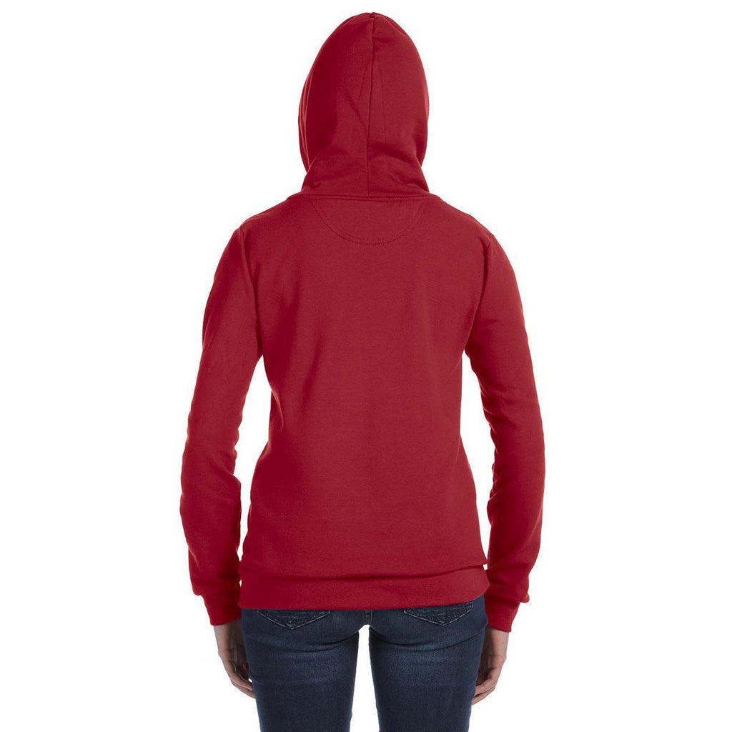 Anvil Women's Independence Red Full-Zip Hooded Fleece