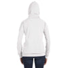 Anvil Women's White Full-Zip Hooded Fleece