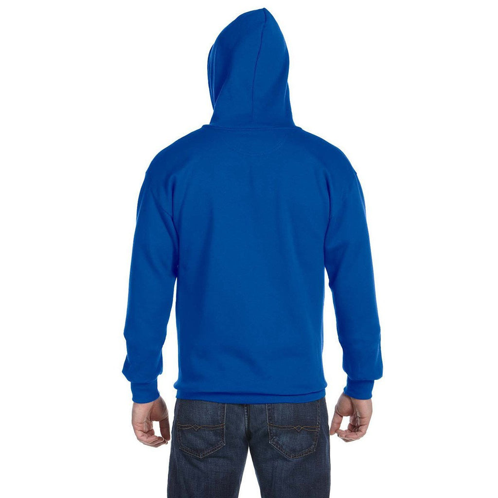 Anvil Men's Royal Blue Full-Zip Hooded Fleece