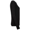 Russell Collection Women's Black Cotton Acrylic Crew Neck Sweater