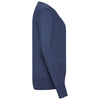 Russell Collection Women's Denim Marl Cotton Acrylic Crew Neck Sweater