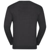 Russell Collection Men's Charcoal Marl Cotton Acrylic Crew Neck Sweater