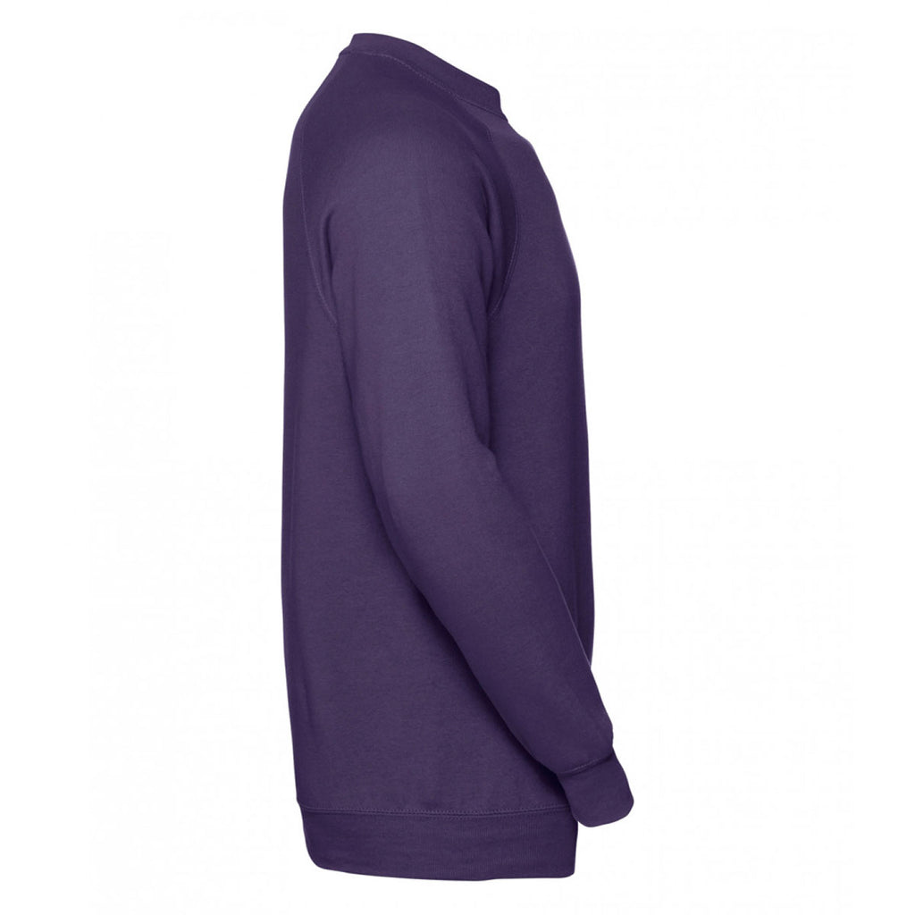 Russell Men's Purple Raglan Sweatshirt