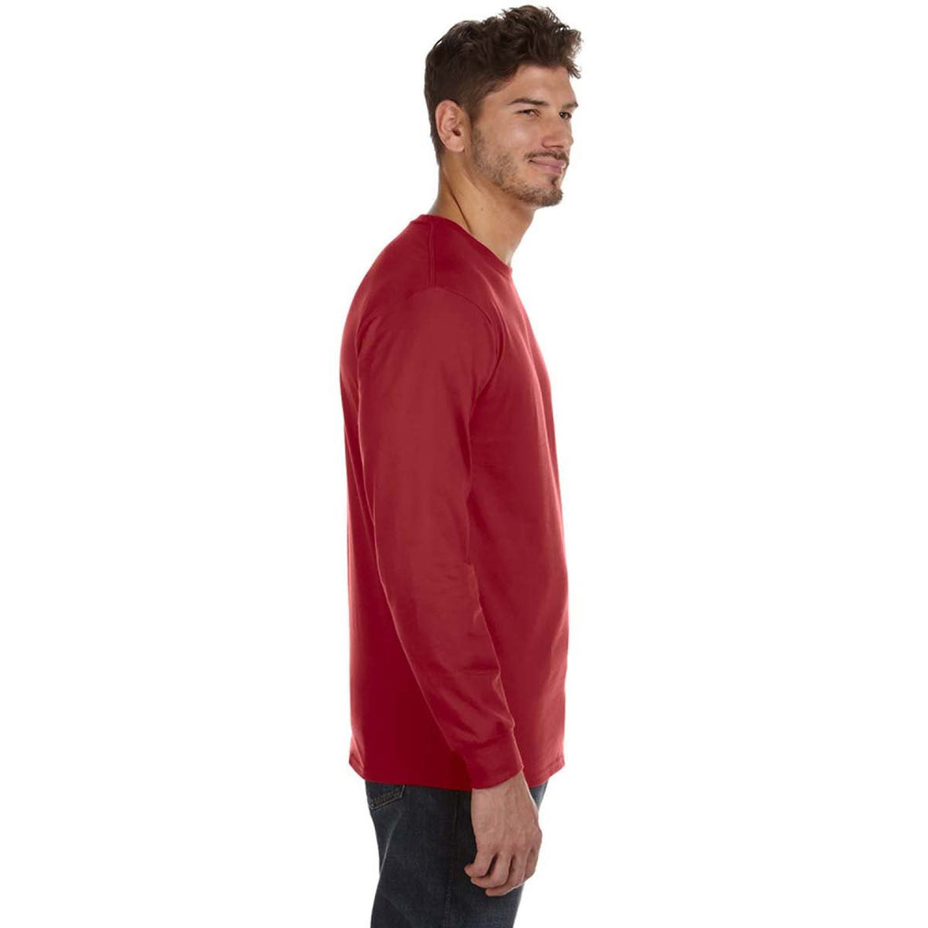 Anvil Men's Independence Red Midweight Long-Sleeve T-Shirt
