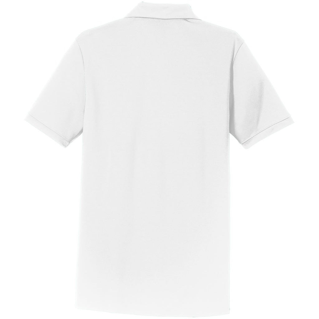 Nike Men's White Dri-FIT Smooth Performance Polo
