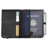 Gemline Black Gateway Leather Passport Wallet