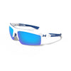 Under Armour Shiny White UA Core 2.0 With Blue Mirror Lens