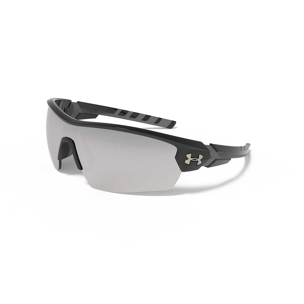 Under Armour Shiny Black UA Rival With Grey Mirror Lens