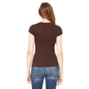 Bella + Canvas Women's Chocolate Sheer Mini Rib Short-Sleeve T-Shirt