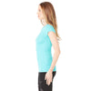 Bella + Canvas Women's Teal Sheer Mini Rib Short-Sleeve T-Shirt
