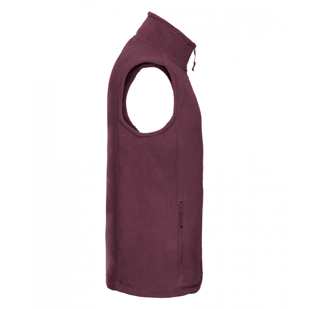 Russell Men's Burgundy Outdoor Fleece Gilet