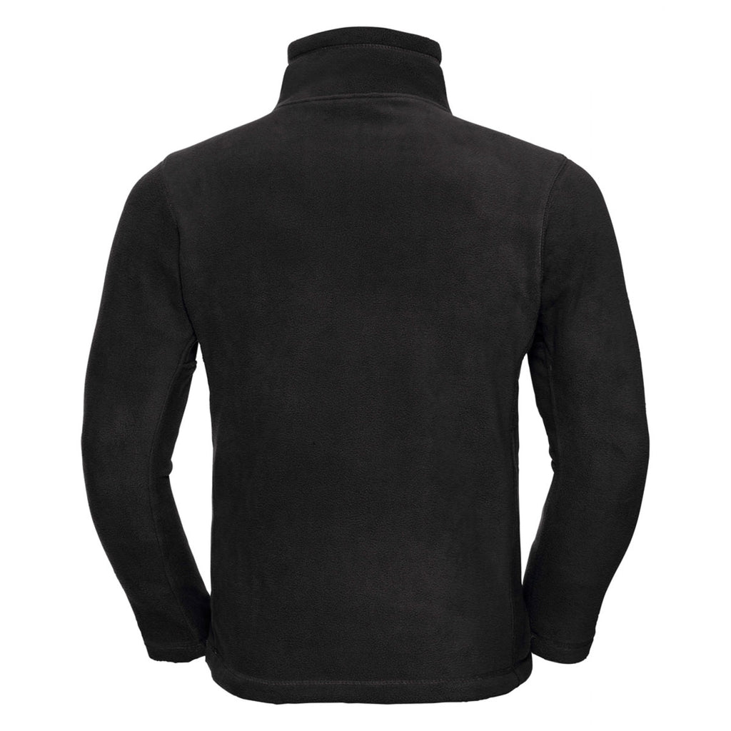 Russell Men's Black Zip Neck Outdoor Fleece