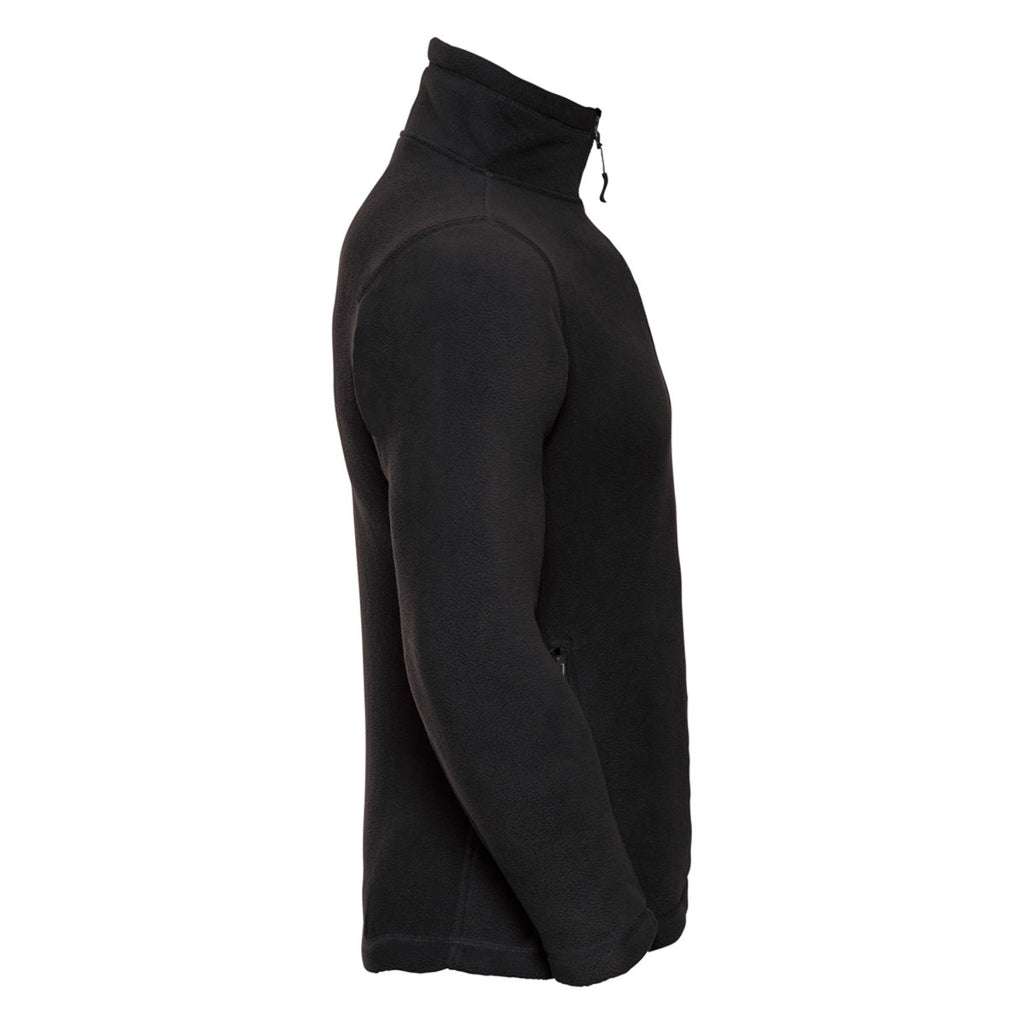 Russell Men's Black Zip Neck Outdoor Fleece